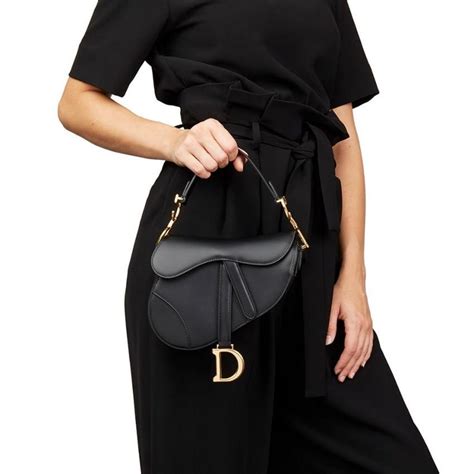 dior black leather shoulder bag|dior saddle bag price 2020.